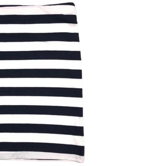 H&M Basic Navy Blue and White Striped Nautical Stretch Skirt - Picture 6 of 9